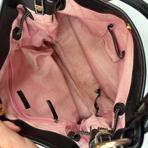 Dooney & Bourke | Dark Grey Signature Shoulder Bag Large - Picture 8 of 10